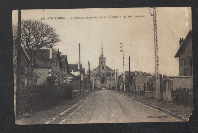 ATHIS-MONS (91) VILLAS & EGLISE N.-D. DE LOURDES , Avenue Jean JAURES