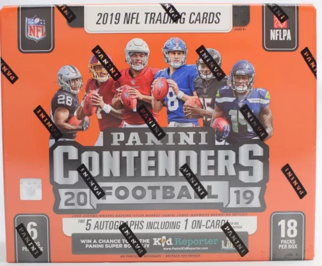 2019 Panini Contenders Football Hobby Box 5 Autos