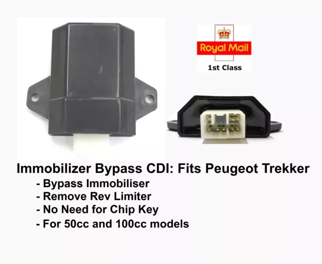 Immobiliser Chip Key Bypass CDI for Peugeot Trekker 50cc 100cc ACI100 ACI100.01