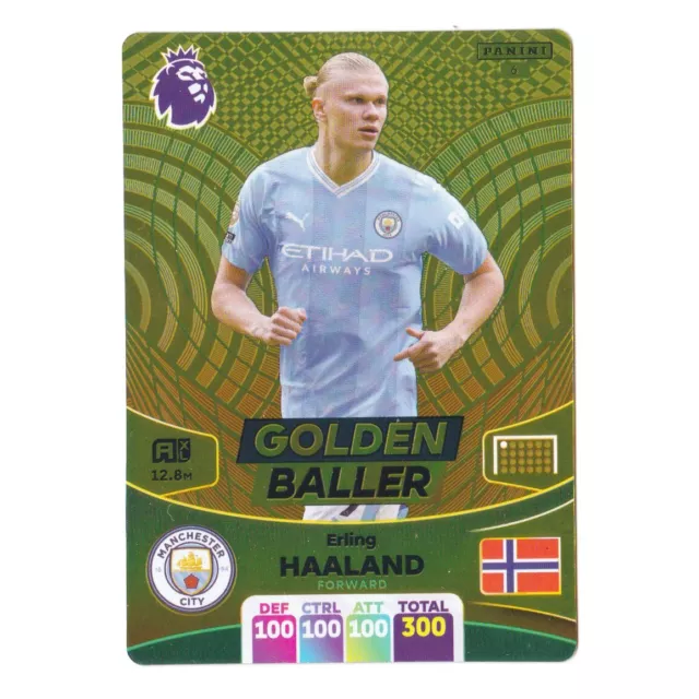 PANINI ADRENALYN 2024 Golden Baller 6 Erling Haaland Football Card £16