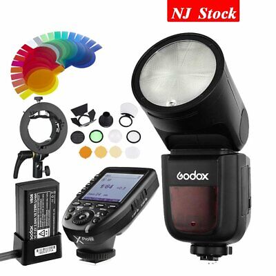 Godox V1-N Camera Flash Xpro-N Trigger AK-R1 Barndoor S2 Bowens Mount For Nikon