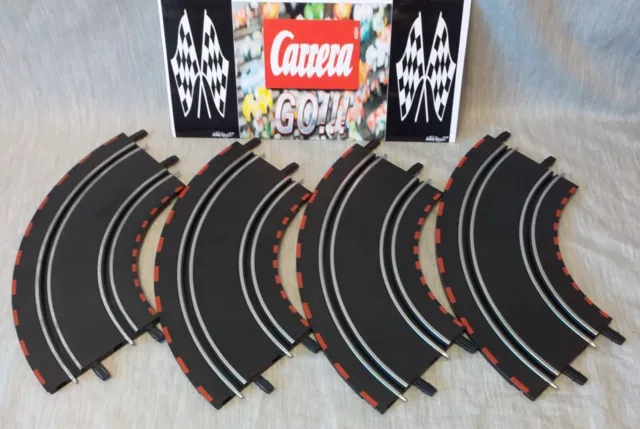 Carrera GO!!! Track x4 90 Degree Red & Black Curve Section G Bundle Lot PreLoved
