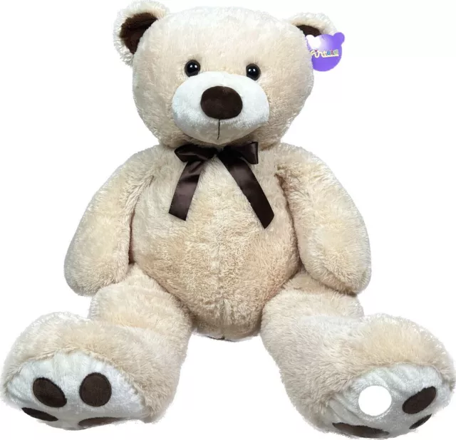 Giant Huge Big Classic Teddy Bear Beige Soft Toy Cute Plushie High Quality 41”
