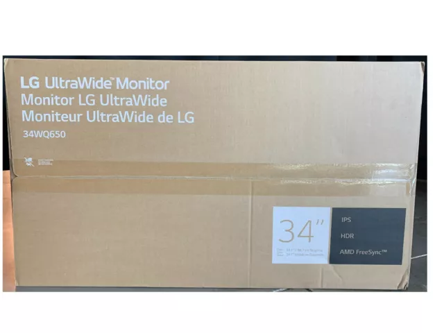 LG 34WQ650-W 34 inch Widescreen IPS LCD Monitor -OPEN BOX
