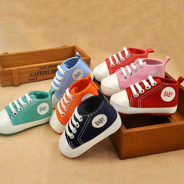 Nuovo Tela Classica SPORTS Scarpe da Ginnastica Neonati Bambino Primo Walkers I