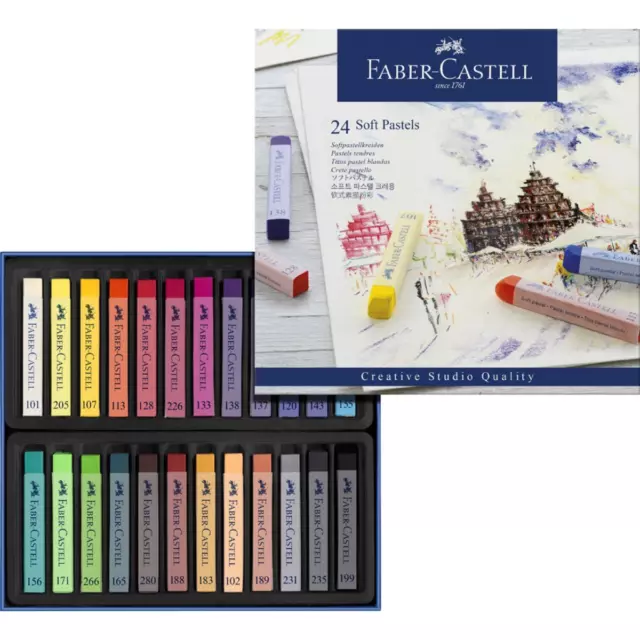 FABER-CASTELL Softpastellkreiden STUDIO QUALITY, 12er Etui Faber-Castell 128312