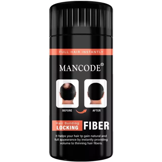 Hair Building Fibers (BLACK) 20g | Hair Loss Concealer in seconds | for Unisex.