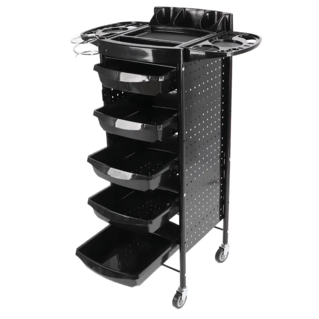 Salon Beauty Rolling Cart Beauty Trolley 360° Rotation For Extra Storage