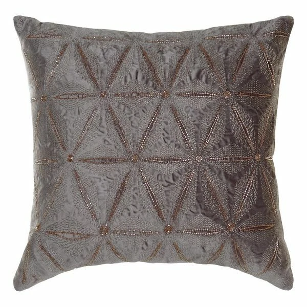 Coussin DKD Home Decor Gris Rose Velours Polyester (45 x 45 cm)