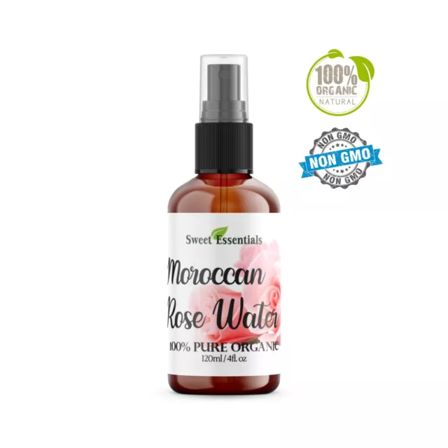 Organic Rose Water | 4oz Spray | Imported from Morocco | 100% Pure No Additives