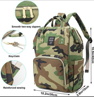 Camo Diaper Bag Backpack for Baby Waterproof Large Zippered Secret Pockets