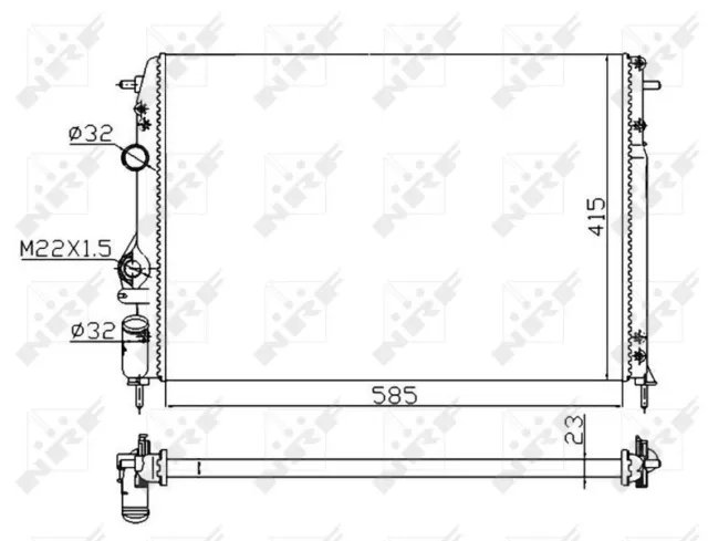 NRF Kühler, Motorkühlung 58175A für RENAULT