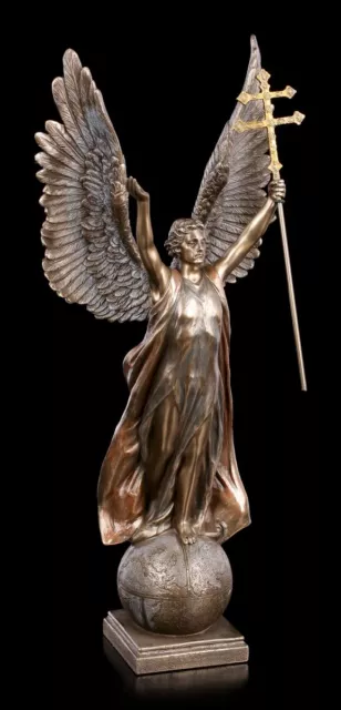 Arcángel Gabriel Figura Con "Double Cross " - Decoración Ángel Estatua