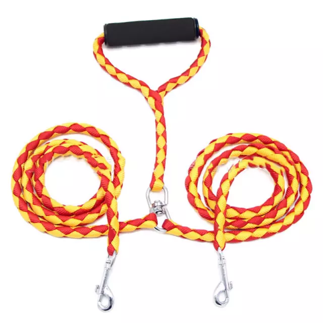 Padded Handle Dual Dog Leash Coupler Pet Puppy Training Walking Lead for 2 Dogs 2