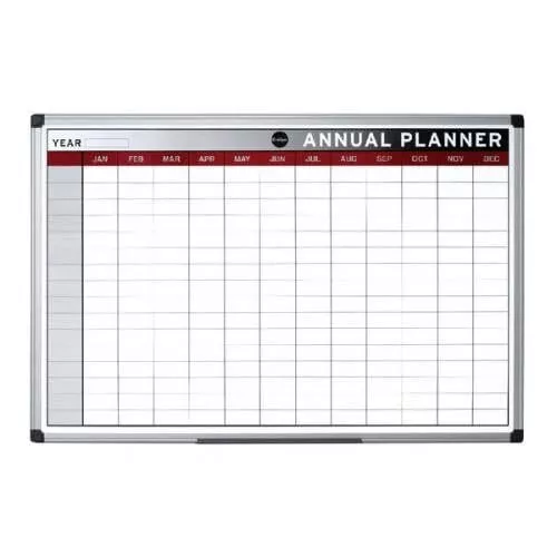 KAV Dry Wipe Magnetic Annual Planner Stylish Aluminium Frame Whiteboard for Wall