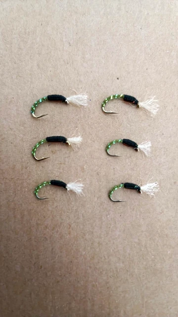 6 Mouches De Pêche Nymphes Billes Laiton – H16 Pour Truite, Eau Douce