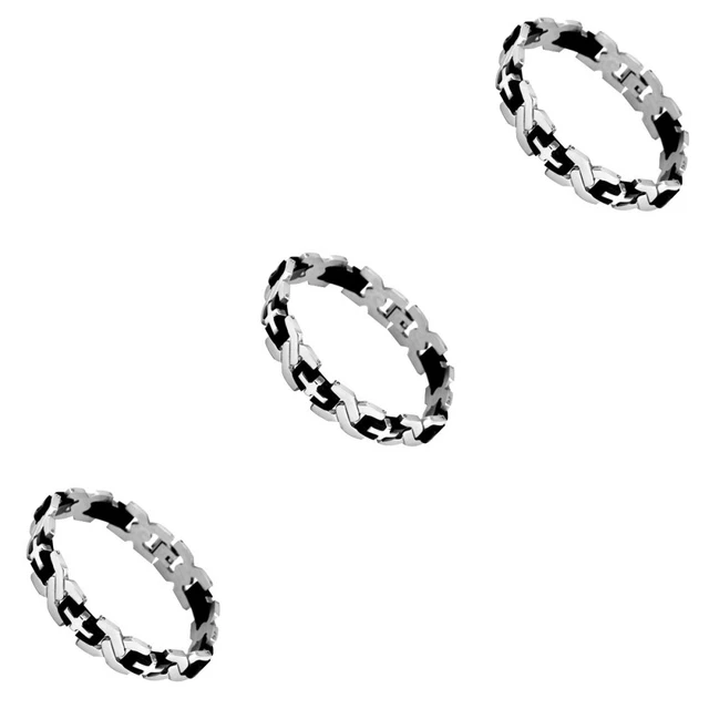 3 Pieces Men Cross Bracelet Stainless Steel Simple Male Friends