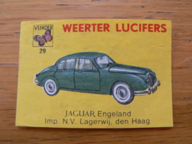 29 Weerter Lucifers Jaguar ,Matchbox Labels,Etiketten