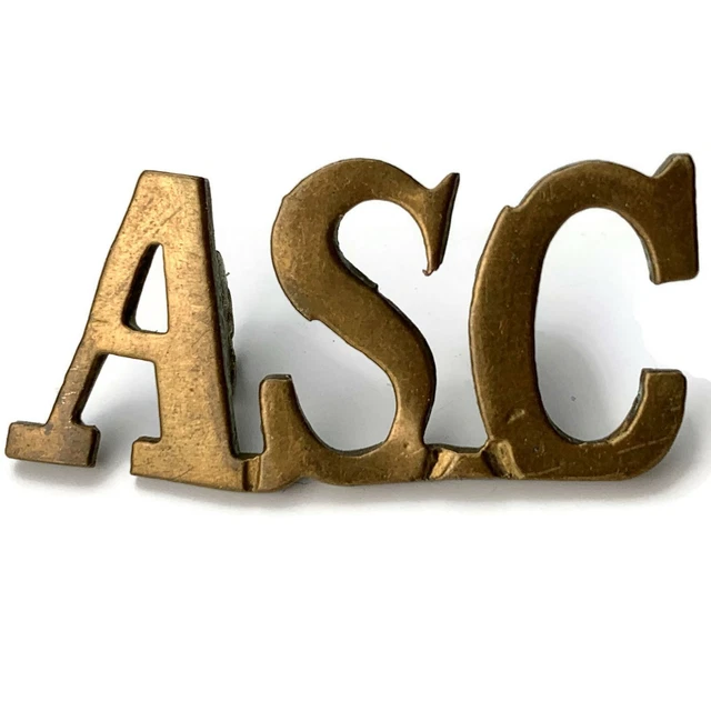 ORIGINAL WW1 ARMY Service Corps ASC Shoulder Title Badge £9.99 ...