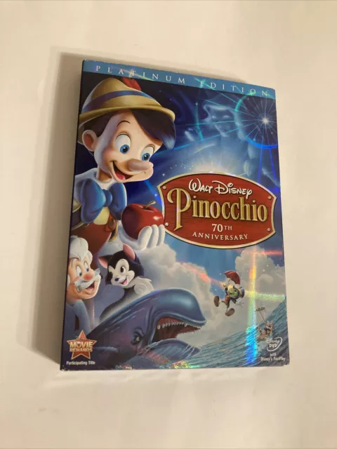 Pinocchio : 70th Anniversary Platinum Edition DVD 2-Disc Set Disney (NEW/SEALED)