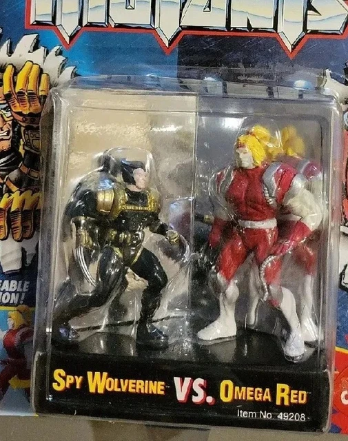 Toy Biz X-Men Steel Mutants Spy Wolverine vs Omega Red Metal Action Figures 1994