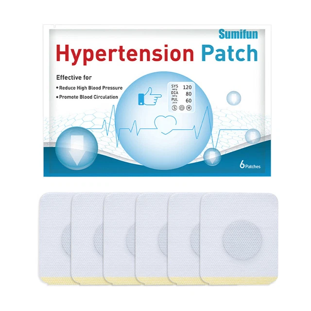 6pcs Anti Hypertension Patches Control High Blood Pressure Herbal Plaster Patch