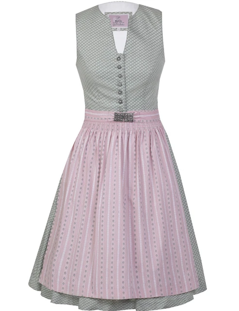 MarJo Dirndl "Selene" Traditionell 573358 | Lindgrün Rosé - 58cm