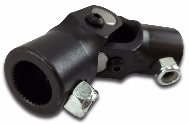 1" DD X 3/4-30 Spline Universal Joint - 83mm Black Steering U-Joint Shaft For Automotive & Machinery