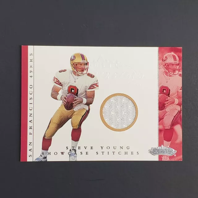 2001 Fleer Showcase Steve Young Showcase Stitches Jersey  49ers