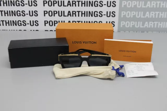 Louis Vuitton 1.1 Millionaires Sunglasses Z1165W 93L 55-17-145 Black/Gold