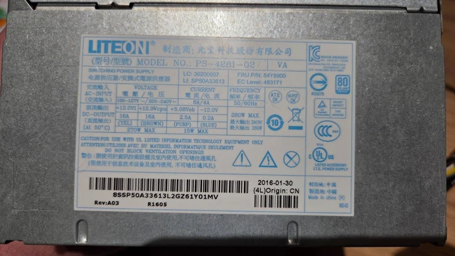 180W Power Supply LENOVO HK360-71PP Netzteil für Lenovo PA-2181-3