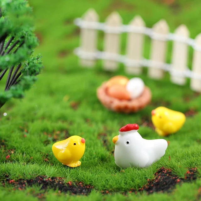 Miniatur Henne Huhn Ei Fee Garten Ornament Bonsai 2023 Dekore B6G3