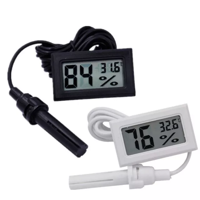 Pro Embedded LCD Digital Thermometer Temperature Hygrometer Humidity With Probe