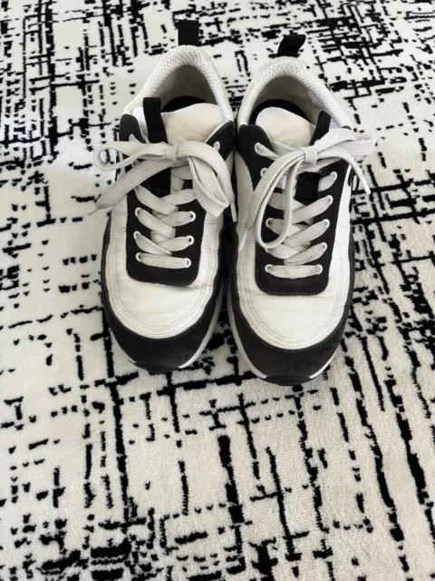 CHANEL 22S G38299 black white sneakers runners trainers EU 38-39 EUR sizes  $1,400.00 - PicClick