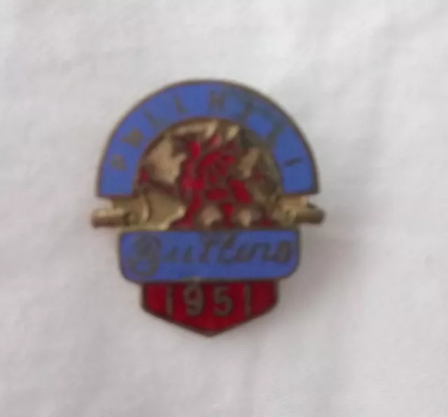 Original Vintage Butlins Souvenir Pin Badge :  Pwllheli 1951