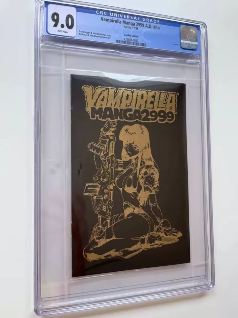 Vampirella Manga 2999 CGC 9.0 (1998) Leather Variant Gold Foil Edition Ashcan