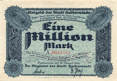Ville BST Pforzheim 1 Million Mark Bst A Perforation #13296 