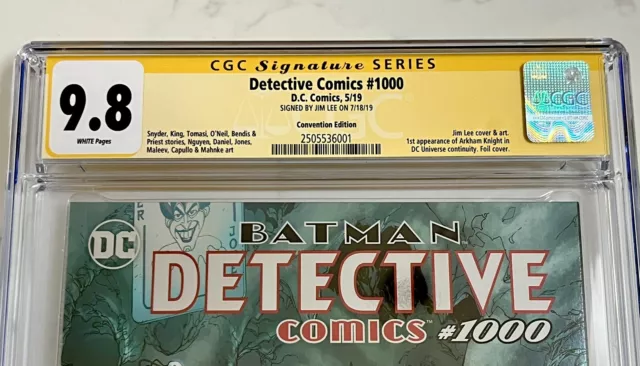 Batman Detective Comics #1000 - CGC SS 9.8 Jim Lee Convention Edition Foil SDCC 3