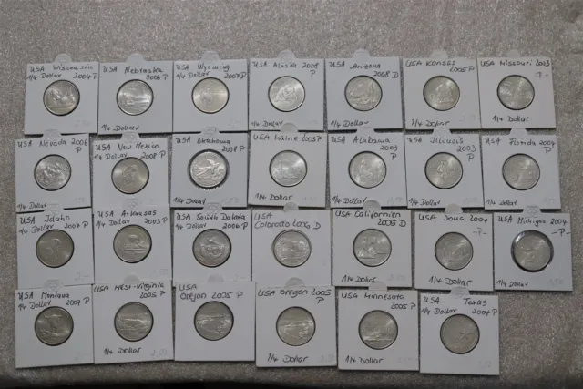 🧭 🇺🇸 Usa Massive Quarter Coin Collection 2004/2006 B56 #4 Bx8