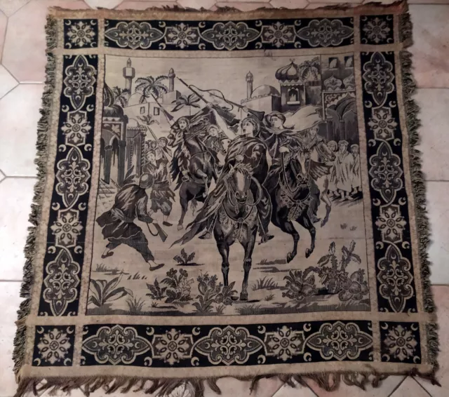 ancienne tenture tapisserie d'aubusson ? Retour de bataille Tunis ?