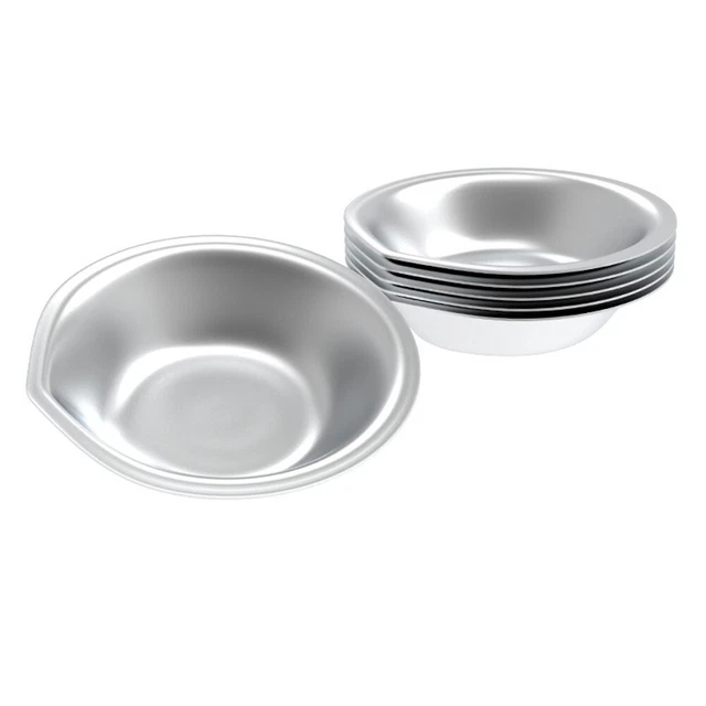 6* - Juego de bandeja de pintura de acero inoxidable paleta de colores de recipiente para colorear modelo