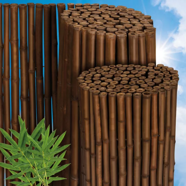 BAMBUSMATTE SICHTSCHUTZ BAMBUS Garten Zaun Natur Windschutz
