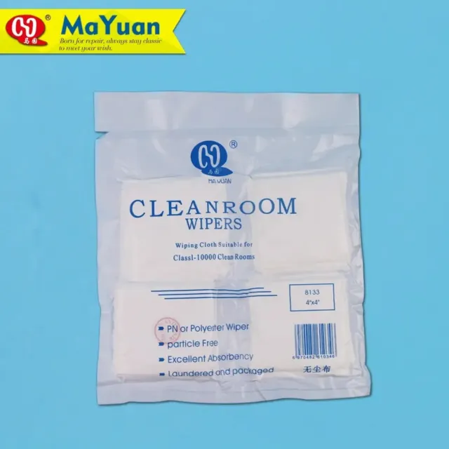 Mayuan Cleanroom Polyester Wipers Particle Free Micro Fibre Clean Cloth  4*4 cm