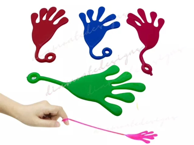 Kids Stretch Sticky Slap Hands Party Bag Filler Toys Pinata Filler UK SELLER