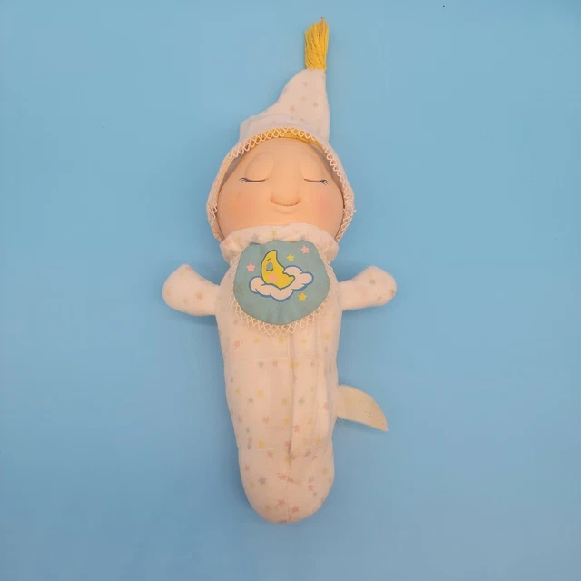VINTAGE 80S 1986 Playskool Glow Worm Plush Doll Two Faces Not Working