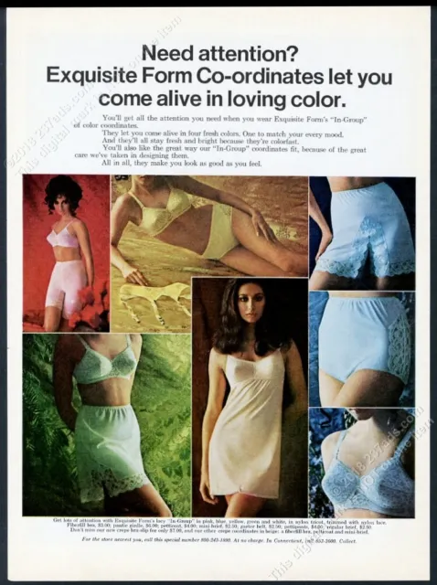 Exquisite Form In-Group Bras 1980s Print Advertisement Ad 1983