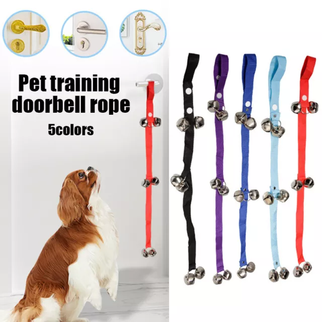 Pet Dog Potty Training Door Bells Rope House Training Housebreaking Anti R 3