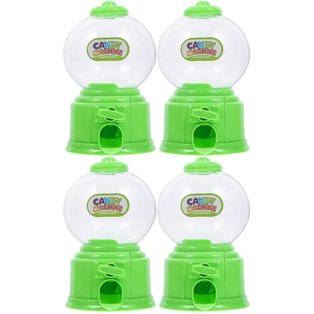 4 Pcs Plastic Mini Twist Sugar Machine Child Desktop Toys Gumball Containers