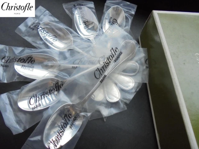 Christofle Pearls 6pcs Silver plated flatware Coffee spoon