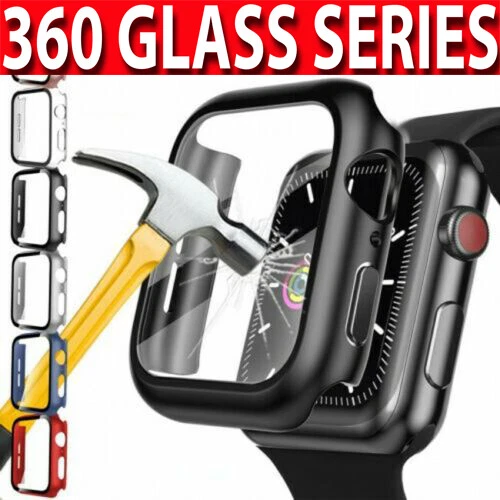 Case For Apple Watch Series 8/7/6/5/9/SE 360 FULL SCREEN PROTECTOR  Glass Cover